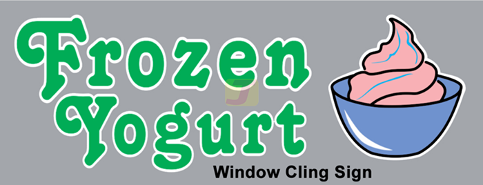 Frozen Yogurt Window Cling